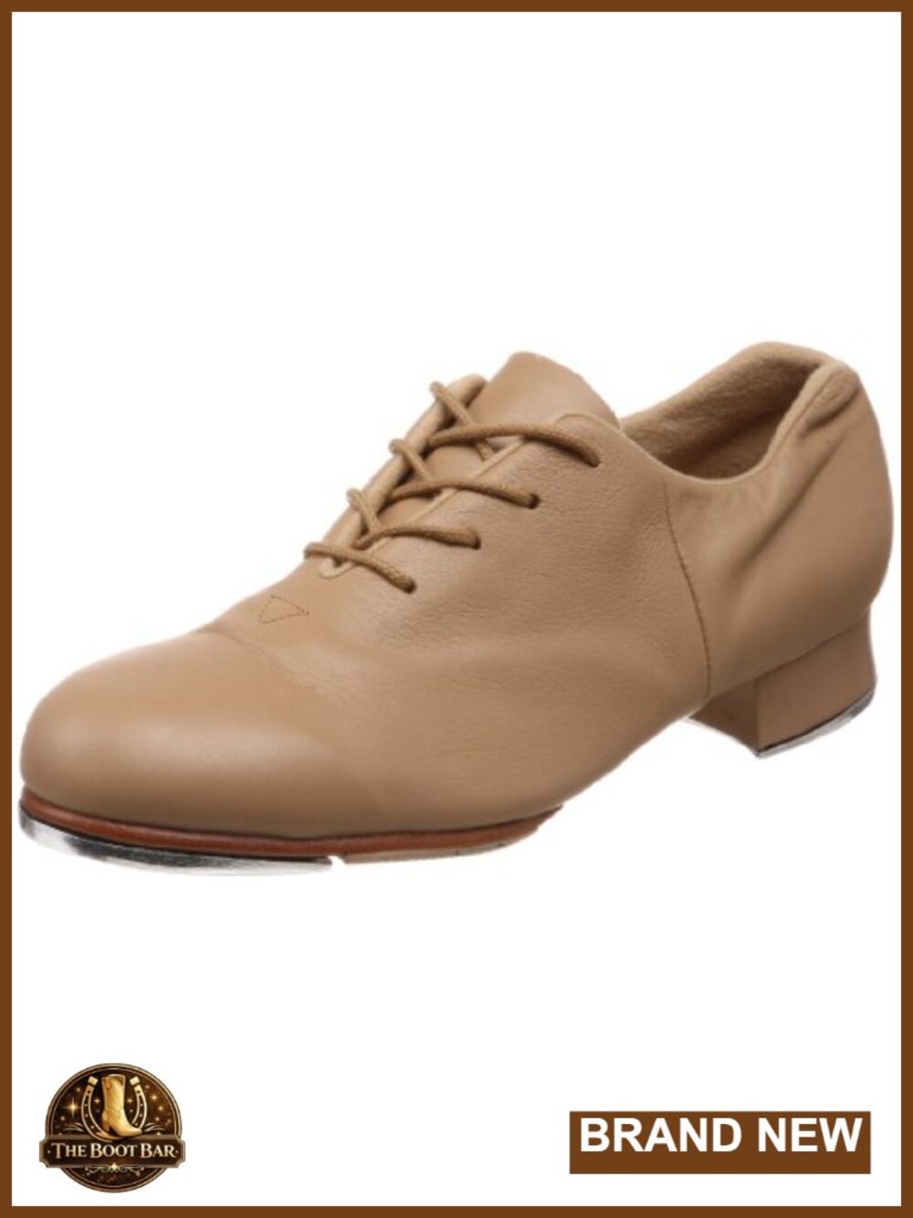 Women's Tap Dance Shoes Full Leather Split Sole Shockwave Taps Lace-Up